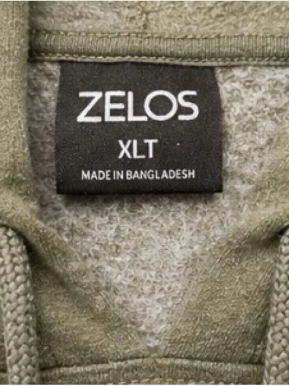ZELOS USA American Flag hoodie in olive/army green